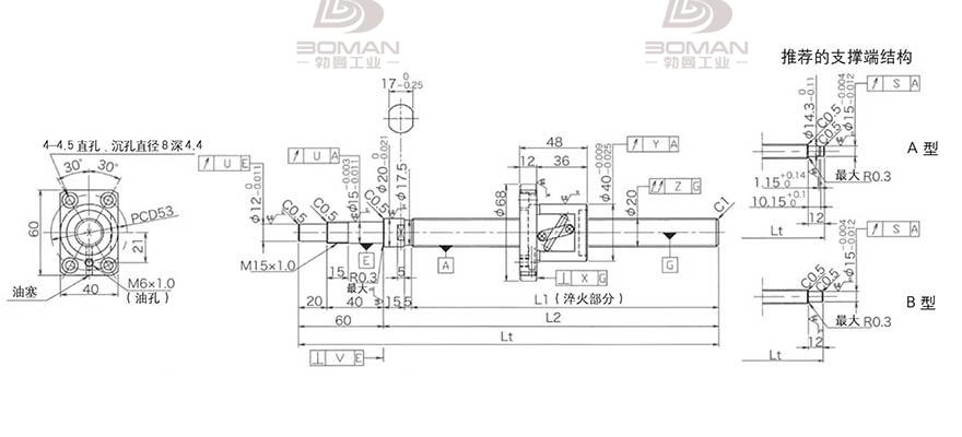 KURODA GP2005DS-BALR-0605B-C3S 黑田丝杆3d下载